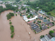 A maior enchente j registrada, diz prefeito de Imigrante